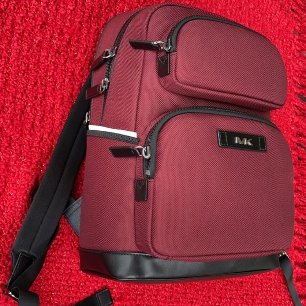 Michael Kors Kent Sport Utility Backpack Merlot - Picture 13 of 16
